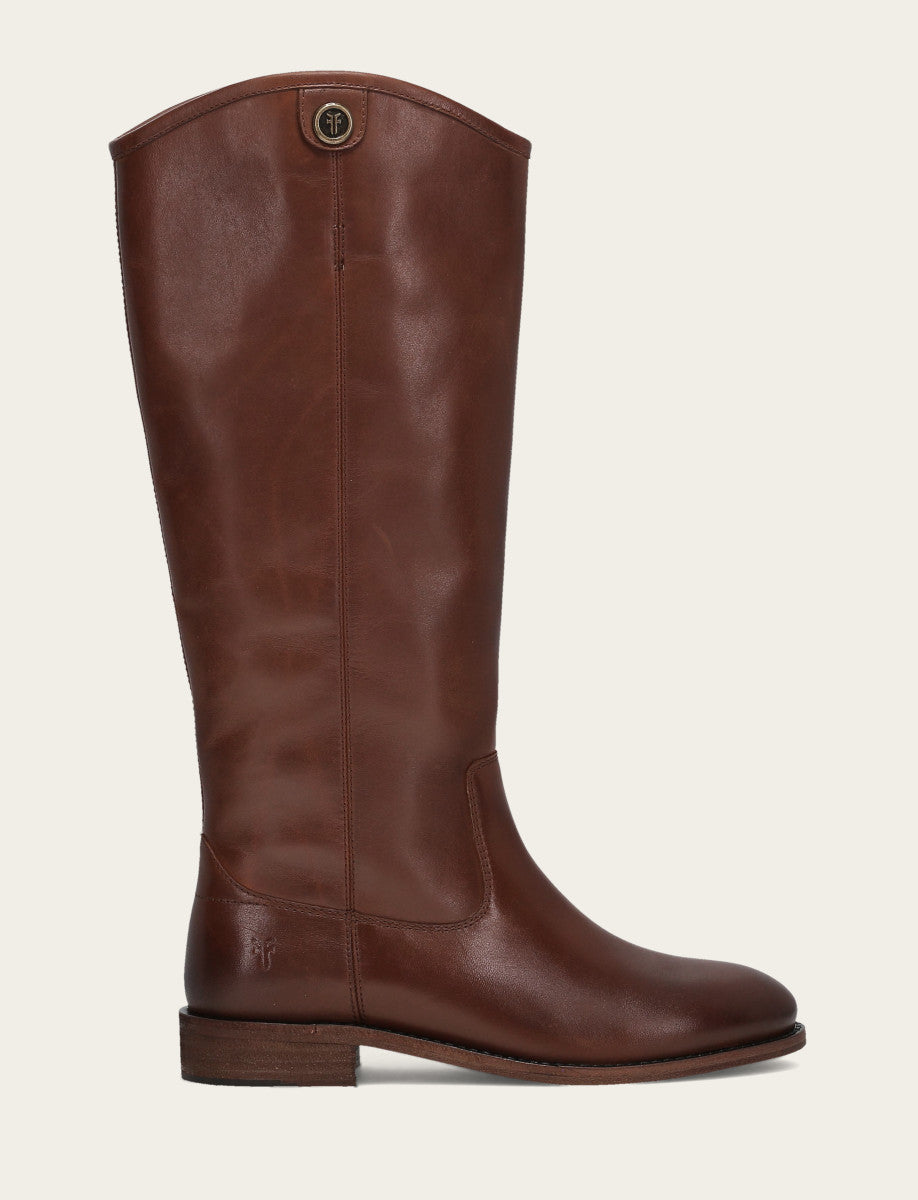 Frye Signature | Women’s Cognac Wide Calf Melissa Button 2 Tall Boots | Frye