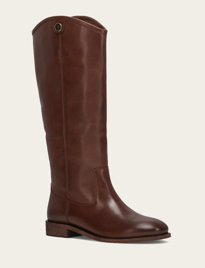 Frye Signature | Women’s Cognac Wide Calf Melissa Button 2 Tall Boots | Frye