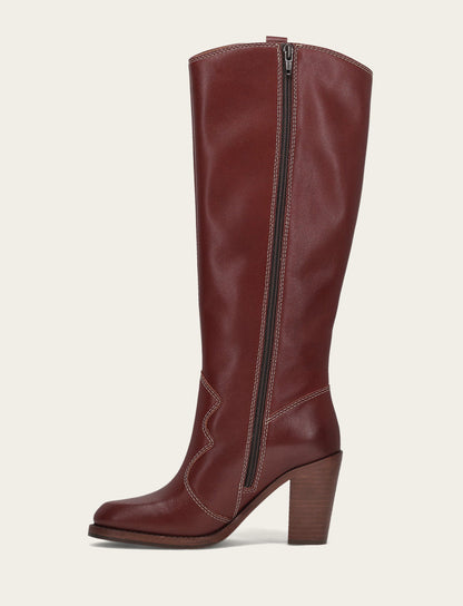 Frye New | Women's Cranberry Corinne Tall Deco Stitch Boot