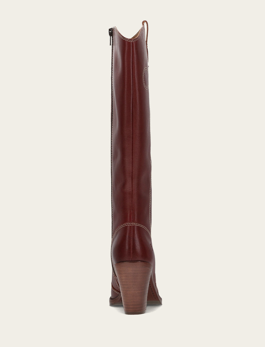 Frye New | Women's Cranberry Corinne Tall Deco Stitch Boot