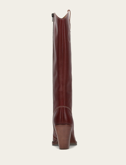 Frye New | Women's Cranberry Corinne Tall Deco Stitch Boot