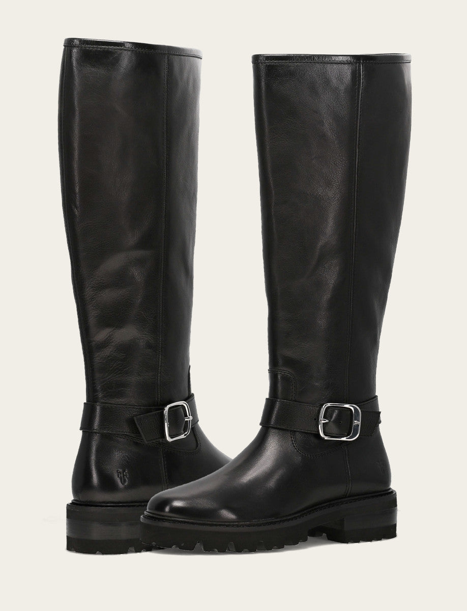 Frye Quality | Women's Black Olivia Buckle Tall Boot