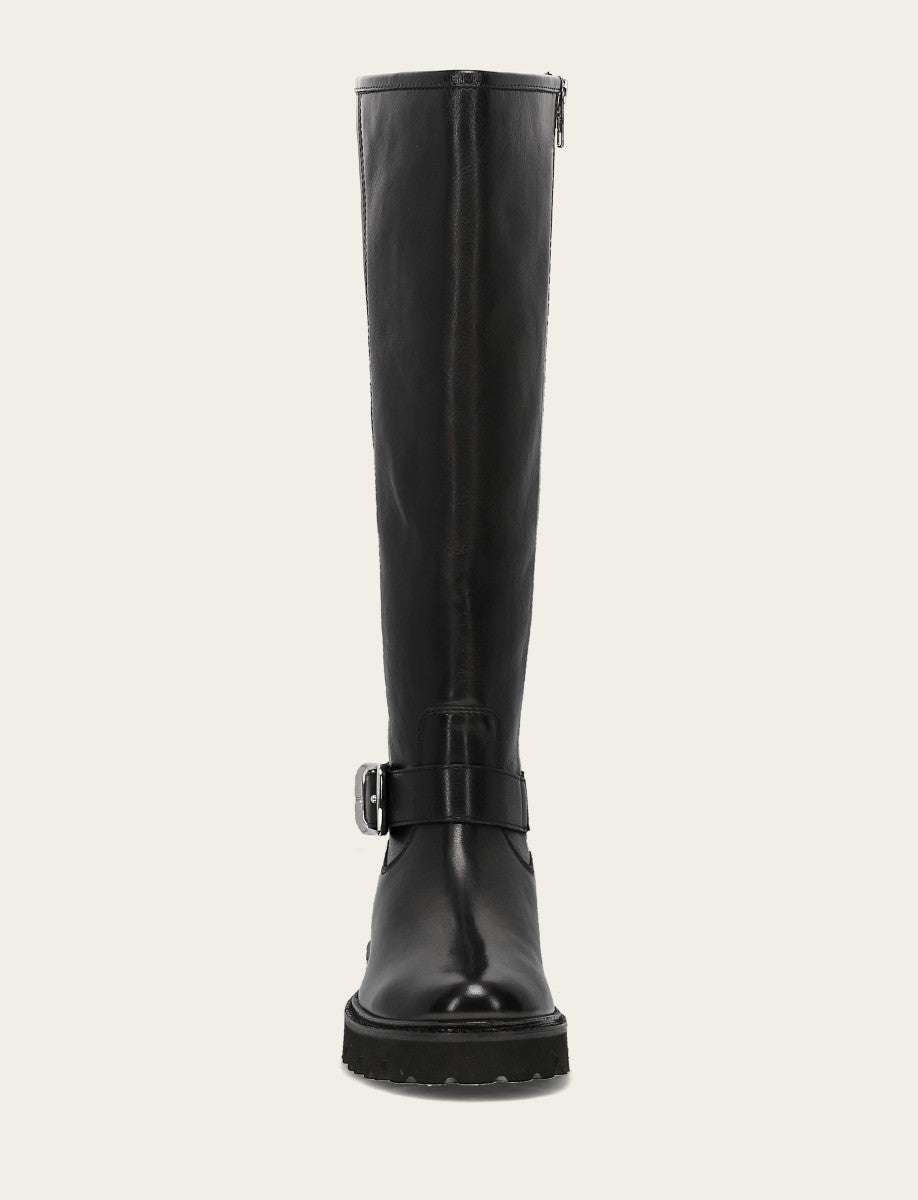 Frye Quality | Women's Black Olivia Buckle Tall Boot