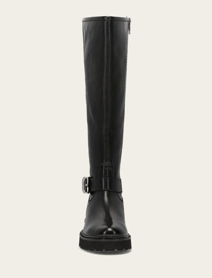 Frye Quality | Women's Black Olivia Buckle Tall Boot