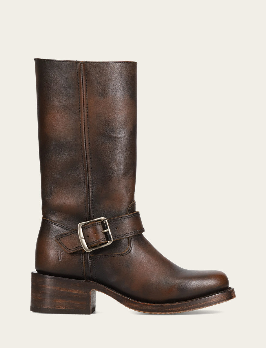 Frye Trending | Women's Dark Brown Campus Buckle Boot