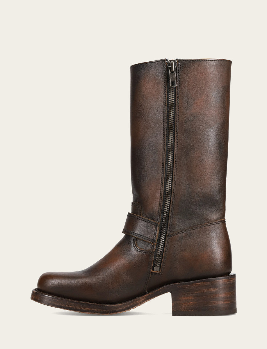 Frye Trending | Women's Dark Brown Campus Buckle Boot