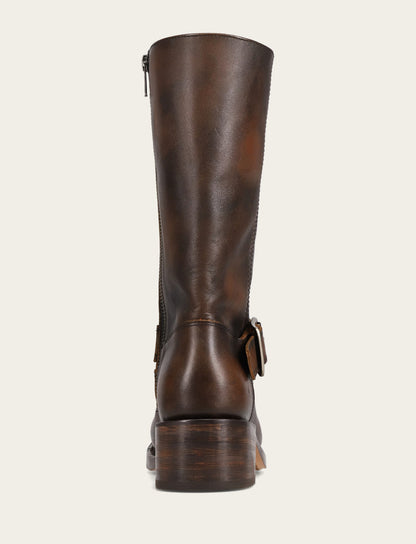 Frye Trending | Women's Dark Brown Campus Buckle Boot