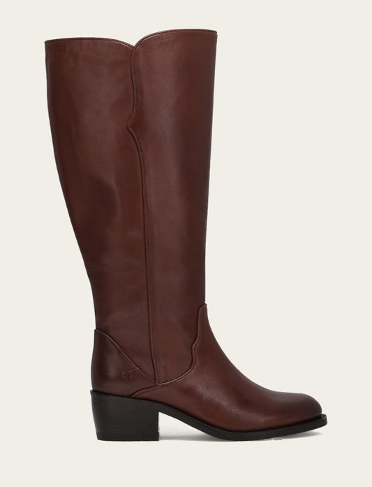 Frye Special Offer | Women's Saddle Carson 2 Piping Tall Wide Calf Boot