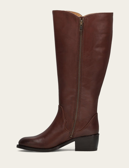 Frye Special Offer | Women's Saddle Carson 2 Piping Tall Wide Calf Boot