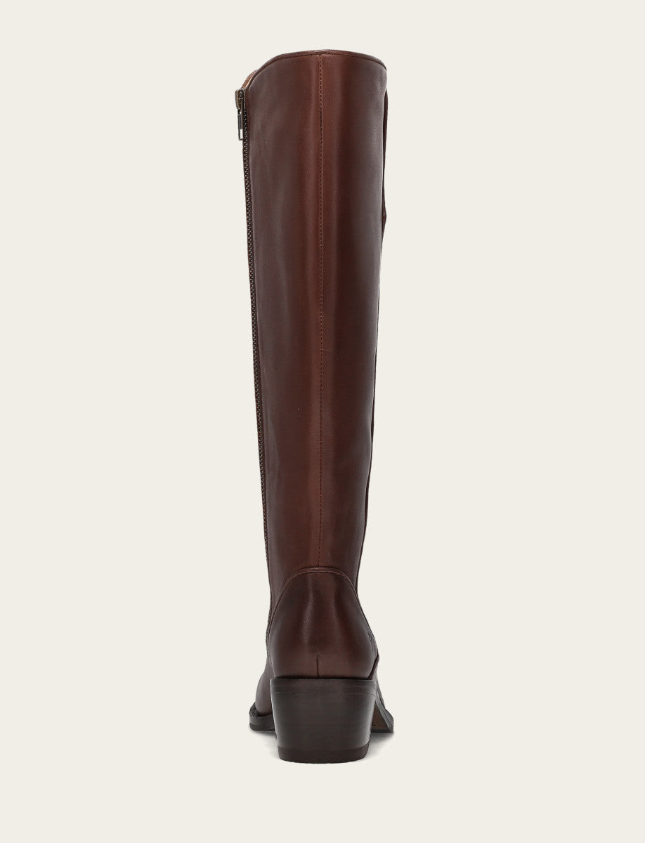 Frye Special Offer | Women's Saddle Carson 2 Piping Tall Wide Calf Boot