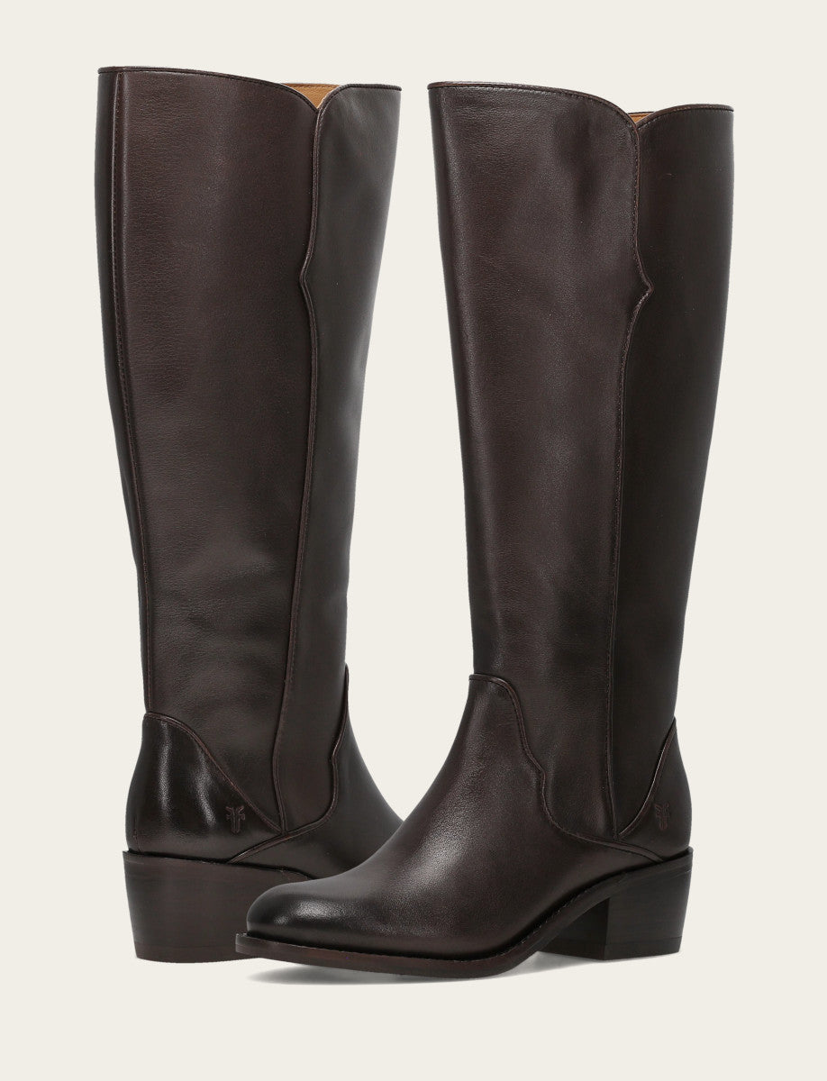 Frye Everyday | Women's Dark Brown Carson 2 Piping Tall Boot