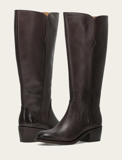 Frye Everyday | Women's Dark Brown Carson 2 Piping Tall Boot