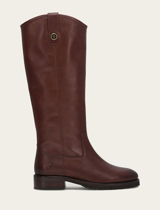 Frye Trusted | Women's Brown Melissa Lug Button Tall Wide Calf Boot