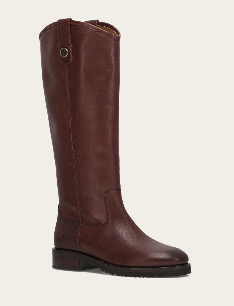 Frye Trusted | Women's Brown Melissa Lug Button Tall Wide Calf Boot