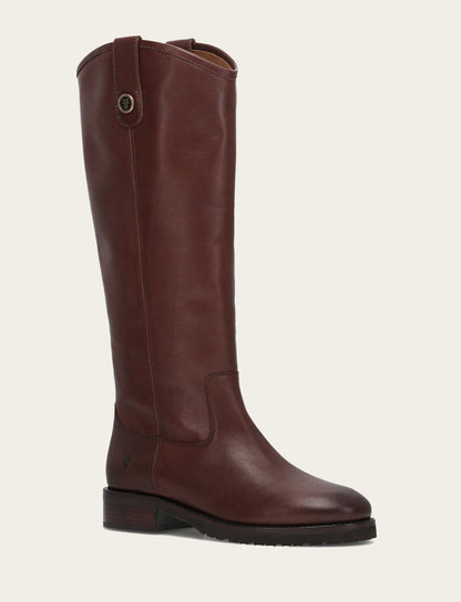 Frye Trusted | Women's Brown Melissa Lug Button Tall Wide Calf Boot
