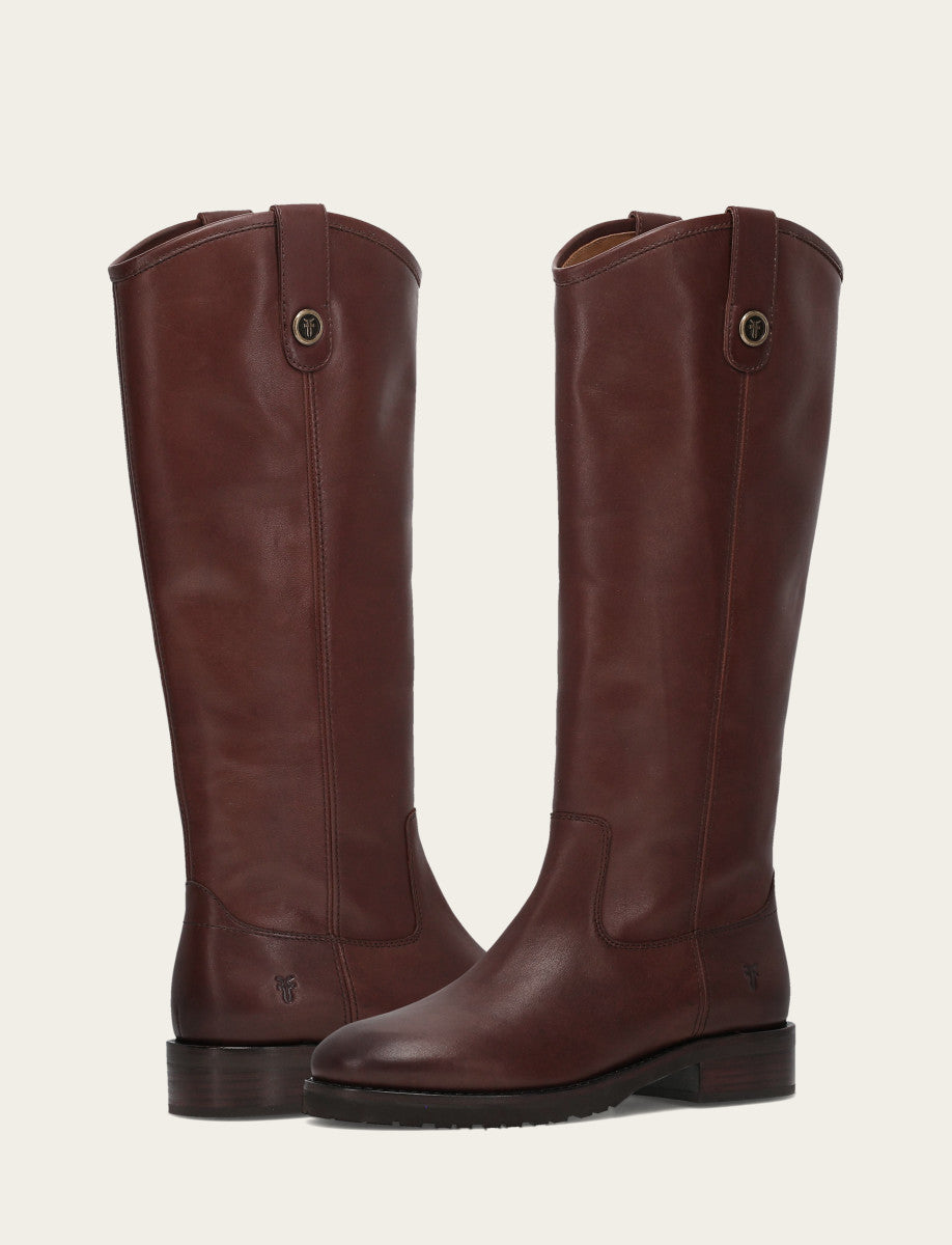 Frye Trusted | Women's Brown Melissa Lug Button Tall Wide Calf Boot
