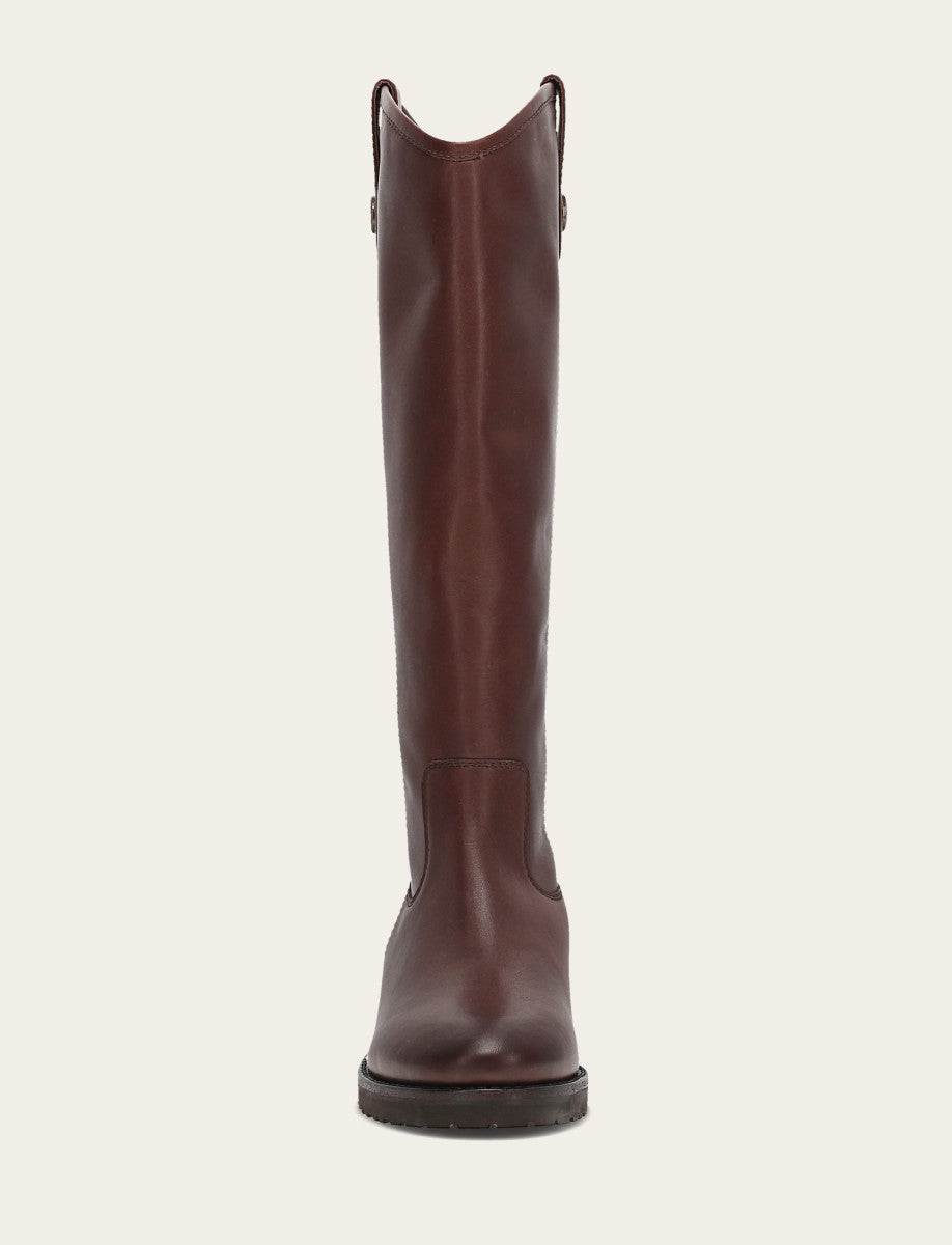 Frye Trusted | Women's Brown Melissa Lug Button Tall Wide Calf Boot
