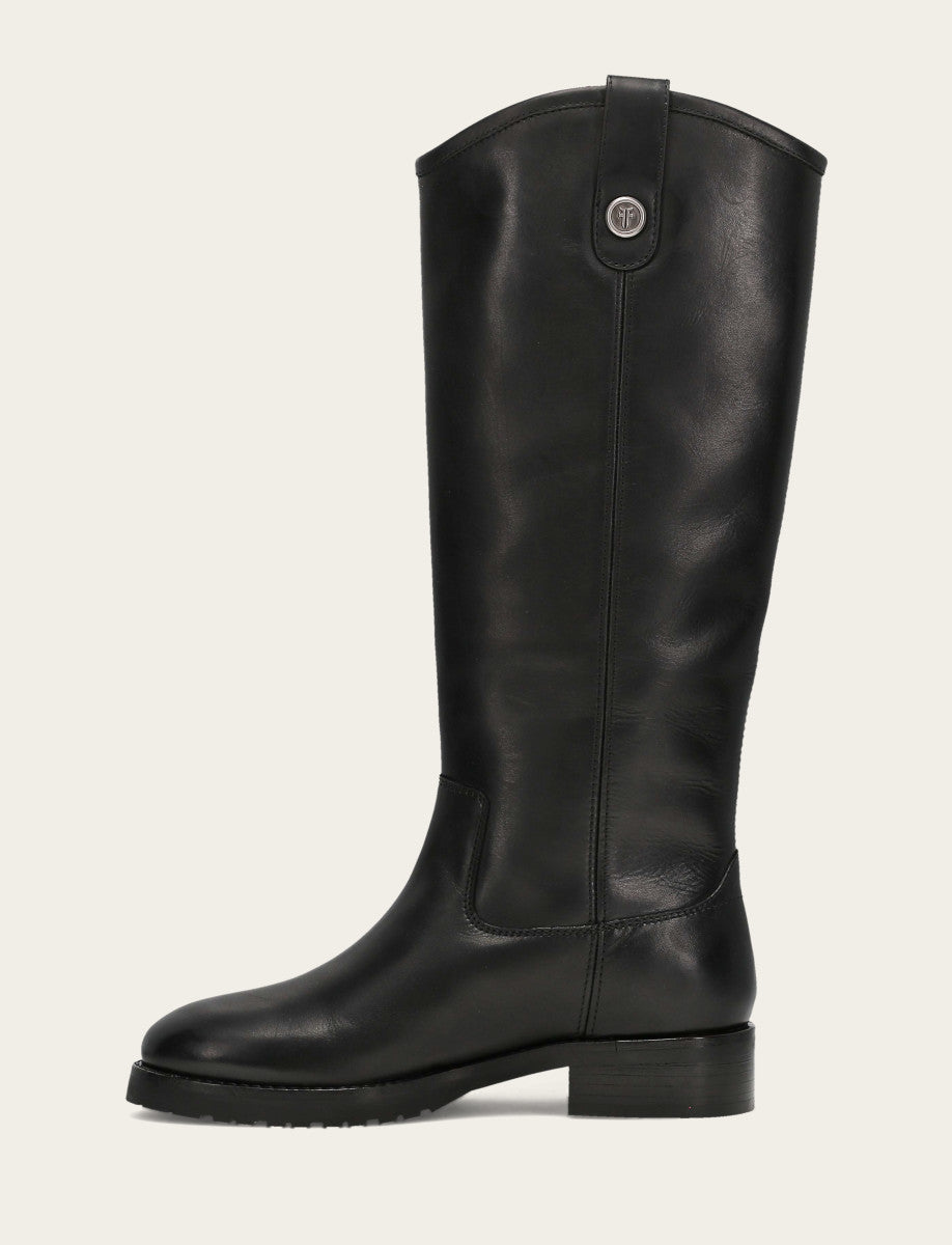 Frye Value | Women’s Black Wide Calf Melissa Lug Button Tall Boots | Frye