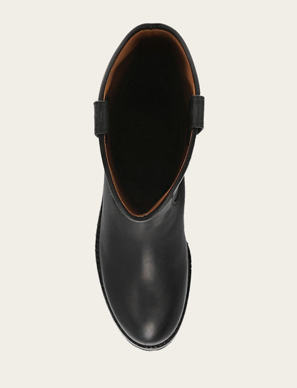 Frye Value | Women’s Black Wide Calf Melissa Lug Button Tall Boots | Frye