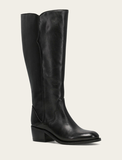 Frye Hot Sale | Women's Black Carson 2 Piping Tall Wide Calf Boot