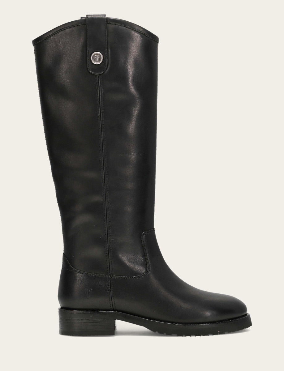 Frye Hot Sale | Women's Black Melissa Lug Button Tall Boot