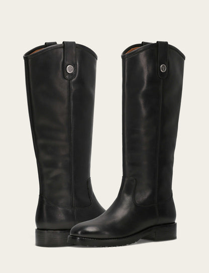 Frye Hot Sale | Women's Black Melissa Lug Button Tall Boot