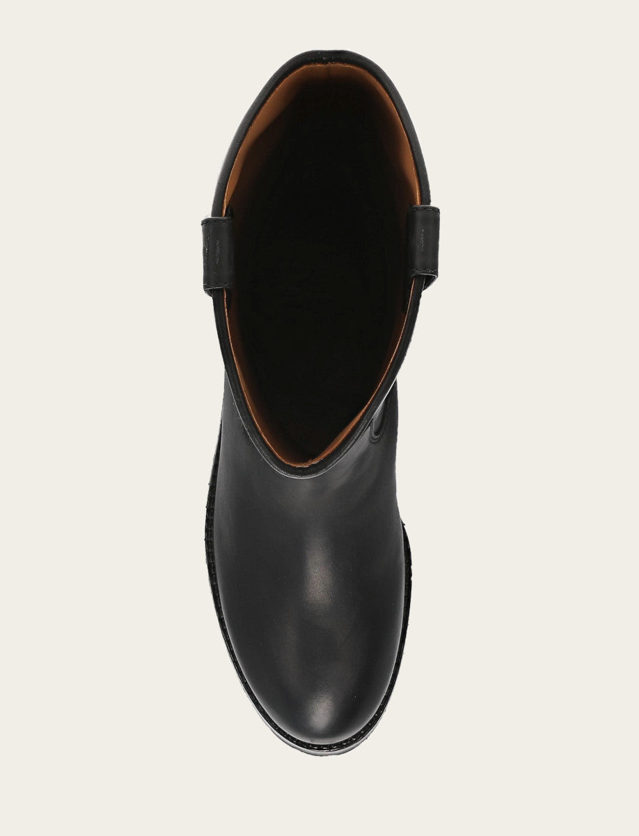 Frye Hot Sale | Women's Black Melissa Lug Button Tall Boot