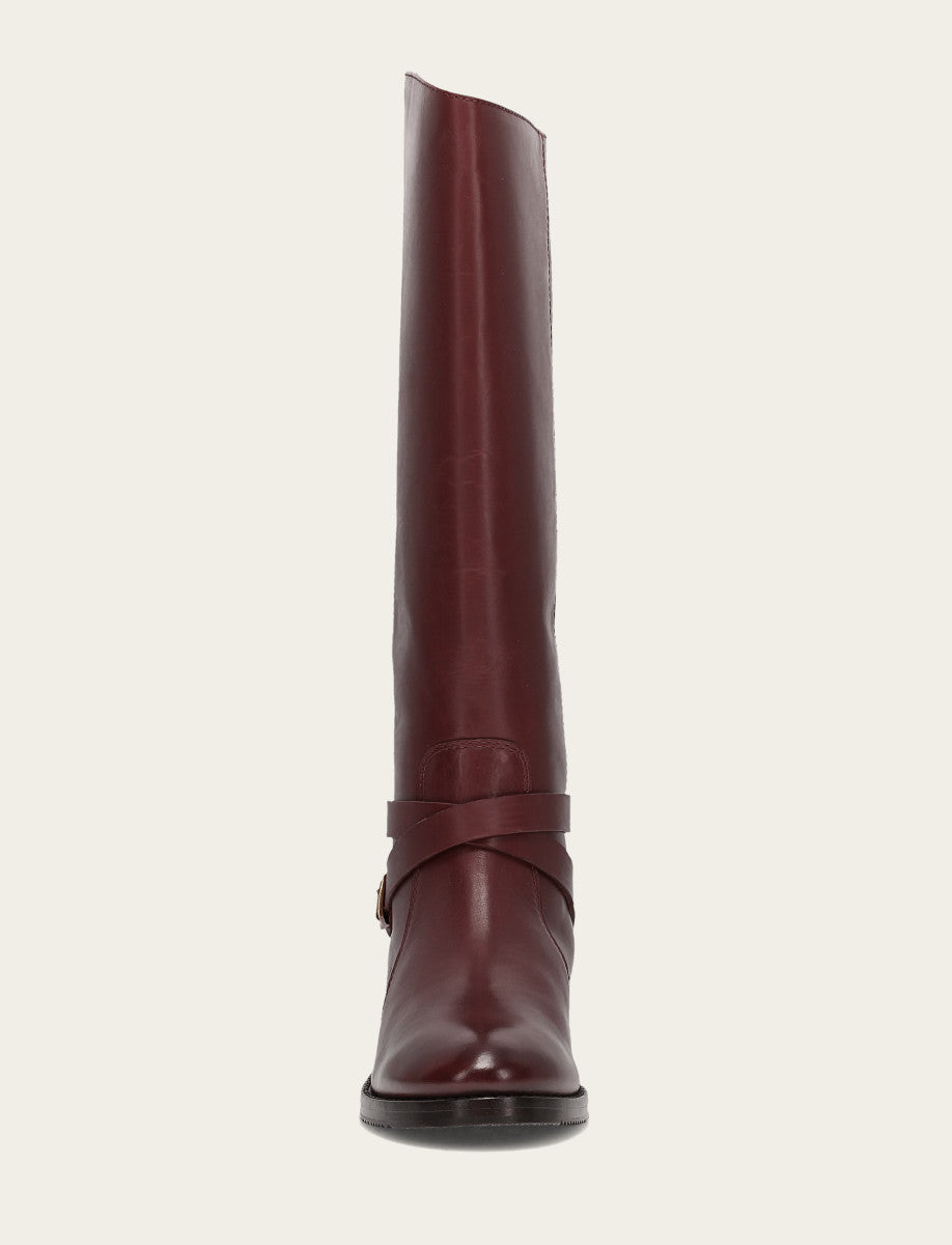 Frye Smart Buy | Women's Merlot Melissa Belted Riding Boot