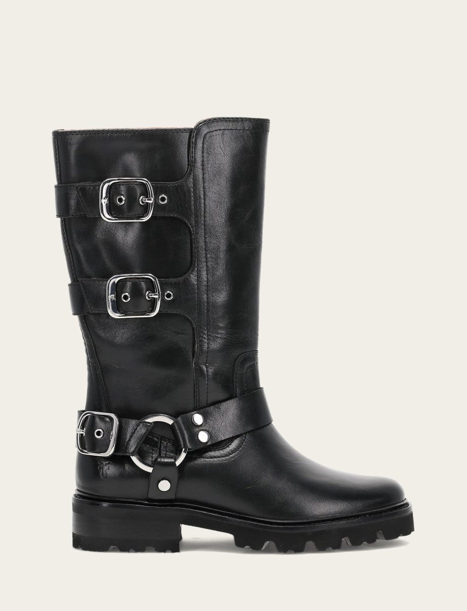 Frye Popular | Women's Black Olivia Moto Mid Boot