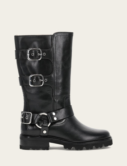 Frye Popular | Women's Black Olivia Moto Mid Boot