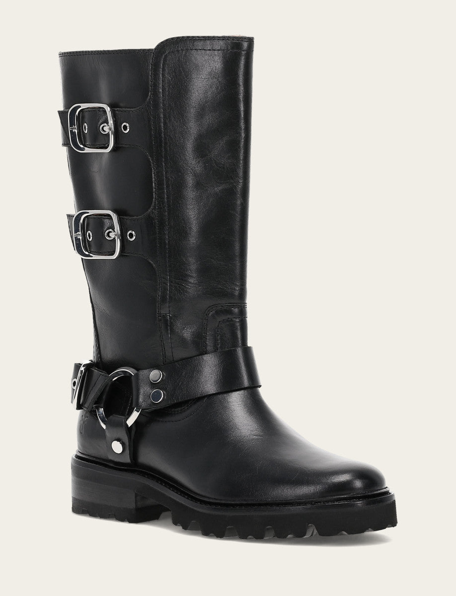 Frye Popular | Women's Black Olivia Moto Mid Boot
