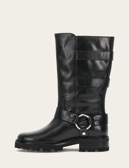 Frye Popular | Women's Black Olivia Moto Mid Boot