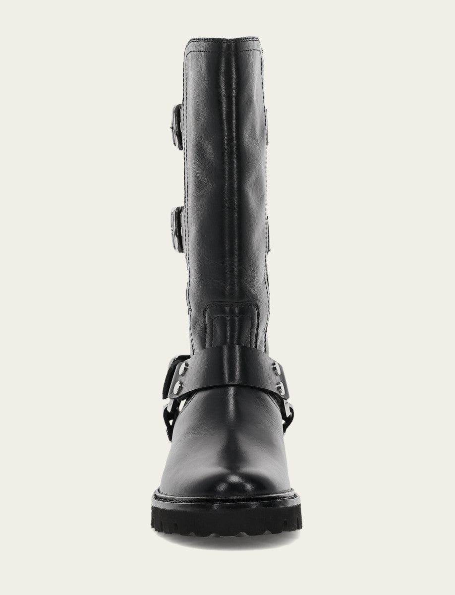 Frye Popular | Women's Black Olivia Moto Mid Boot