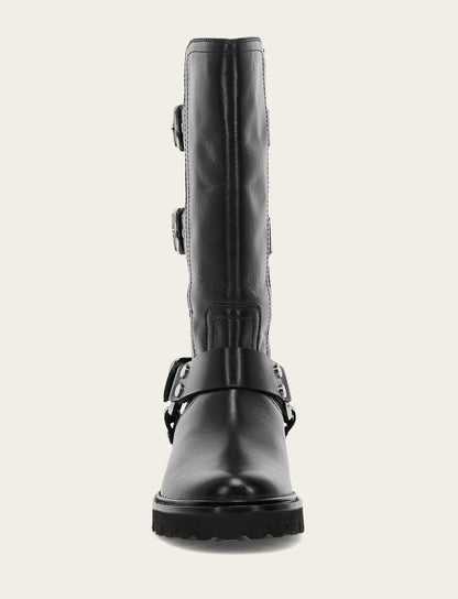Frye Popular | Women's Black Olivia Moto Mid Boot