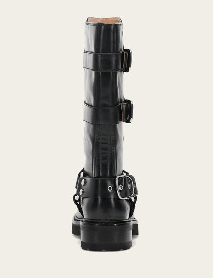 Frye Popular | Women's Black Olivia Moto Mid Boot