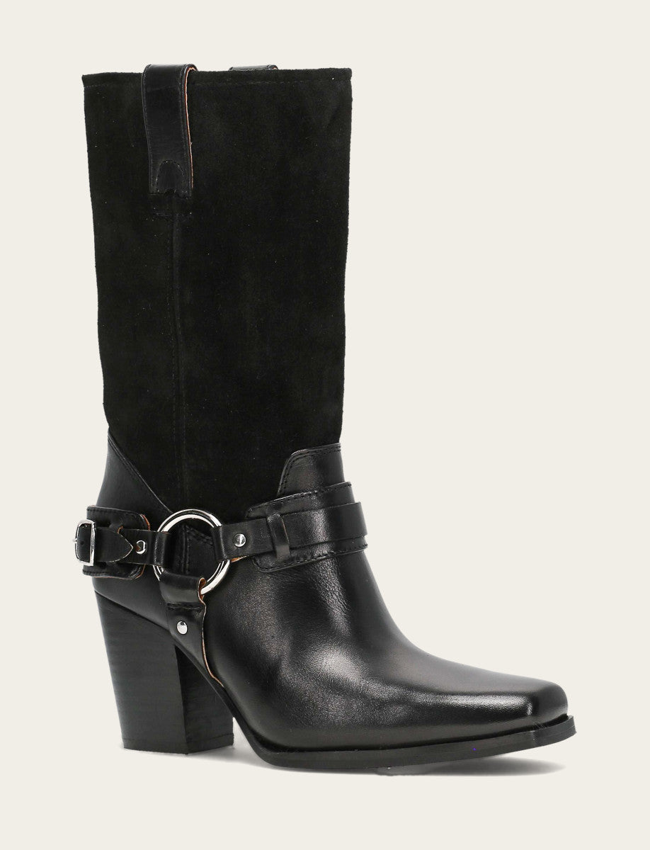 Frye Popular | Women's Black Shiloh Harness Belted Boot