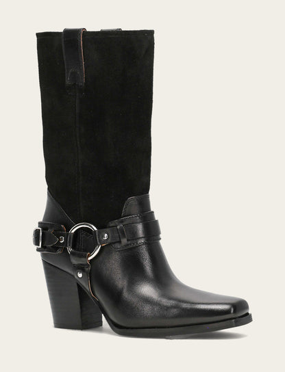 Frye Popular | Women's Black Shiloh Harness Belted Boot