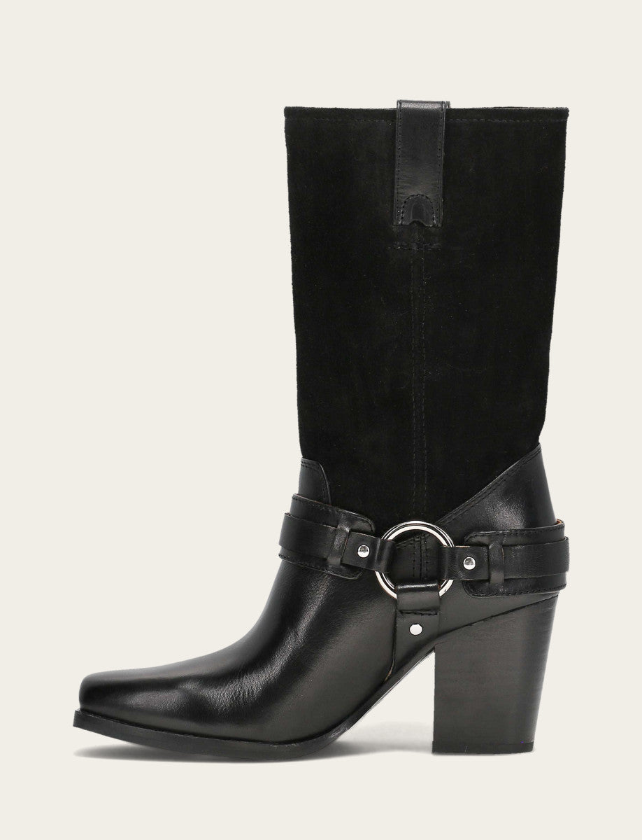 Frye Popular | Women's Black Shiloh Harness Belted Boot