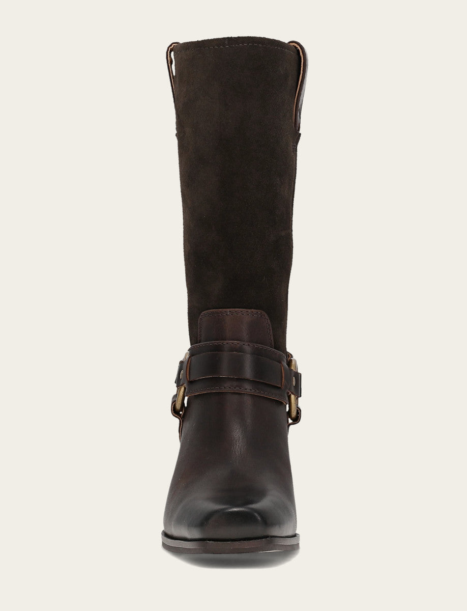 Frye Recommended | Women's Dark Brown Shiloh Harness Belted Boot