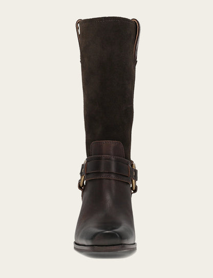 Frye Recommended | Women's Dark Brown Shiloh Harness Belted Boot