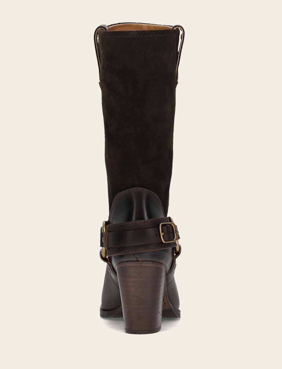 Frye Recommended | Women's Dark Brown Shiloh Harness Belted Boot