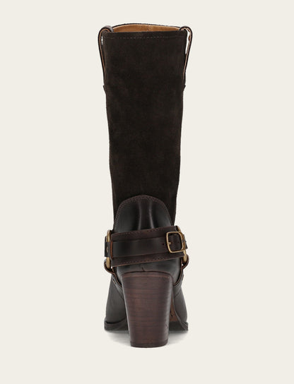 Frye Recommended | Women's Dark Brown Shiloh Harness Belted Boot