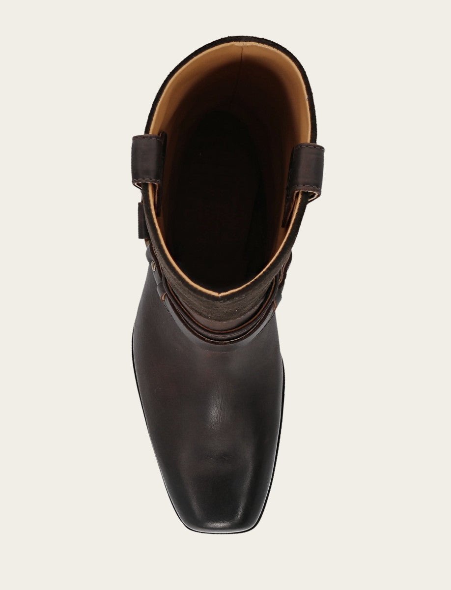 Frye Recommended | Women's Dark Brown Shiloh Harness Belted Boot