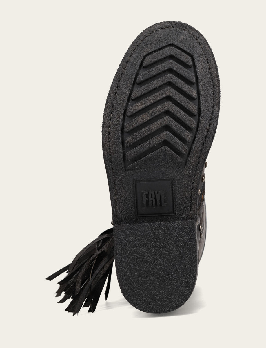Frye Popular | Women's Black Viv Fringe Engineer Boot