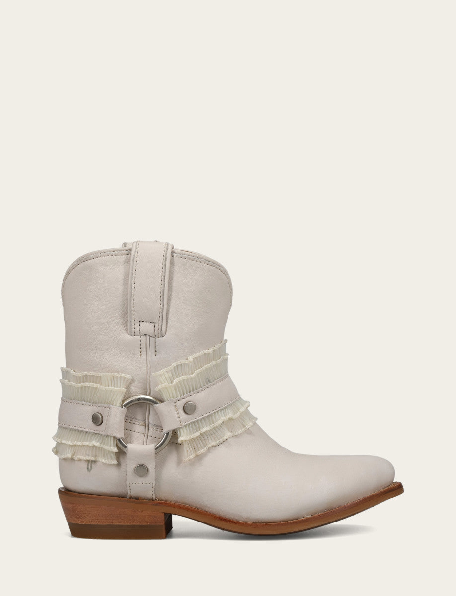Frye Value | Women's Ivory Billy Harness Ruffle Boots