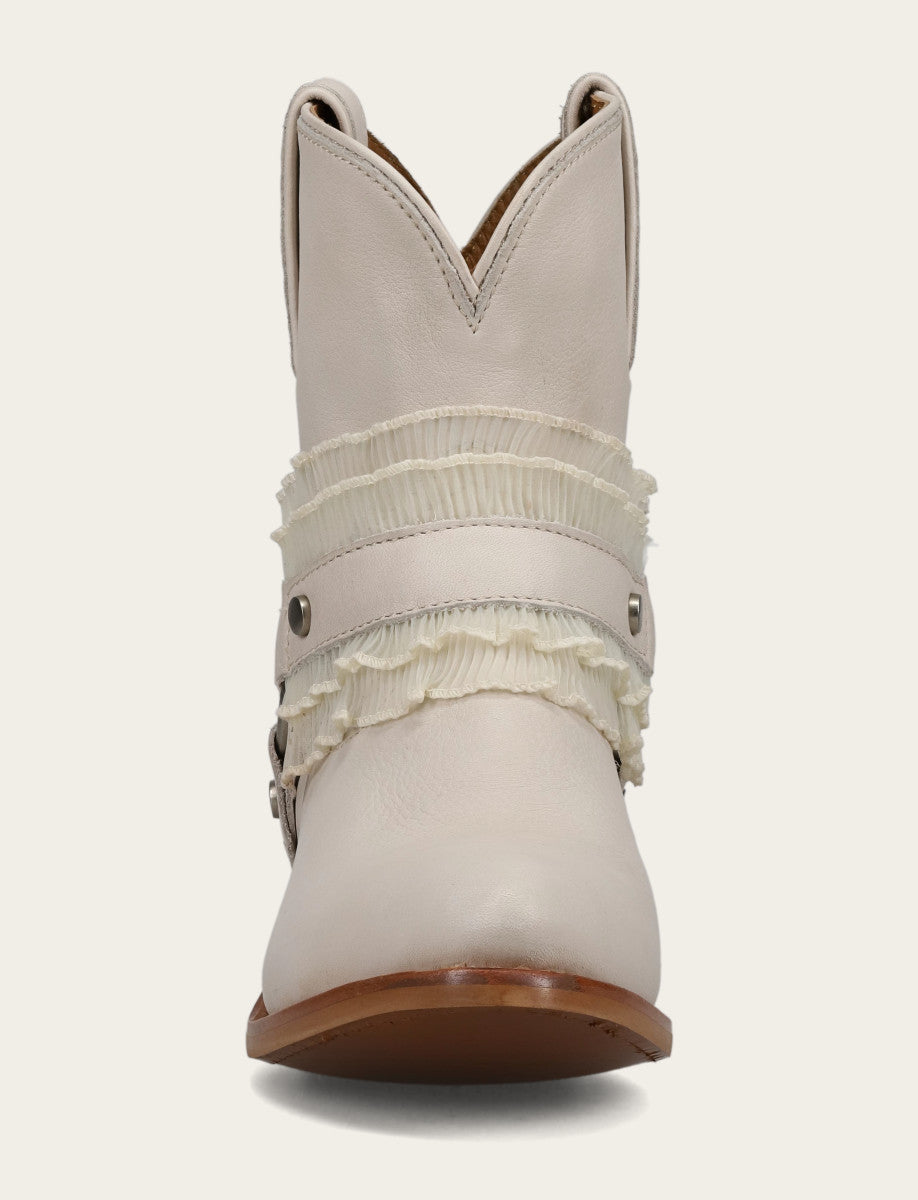 Frye Value | Women's Ivory Billy Harness Ruffle Boots