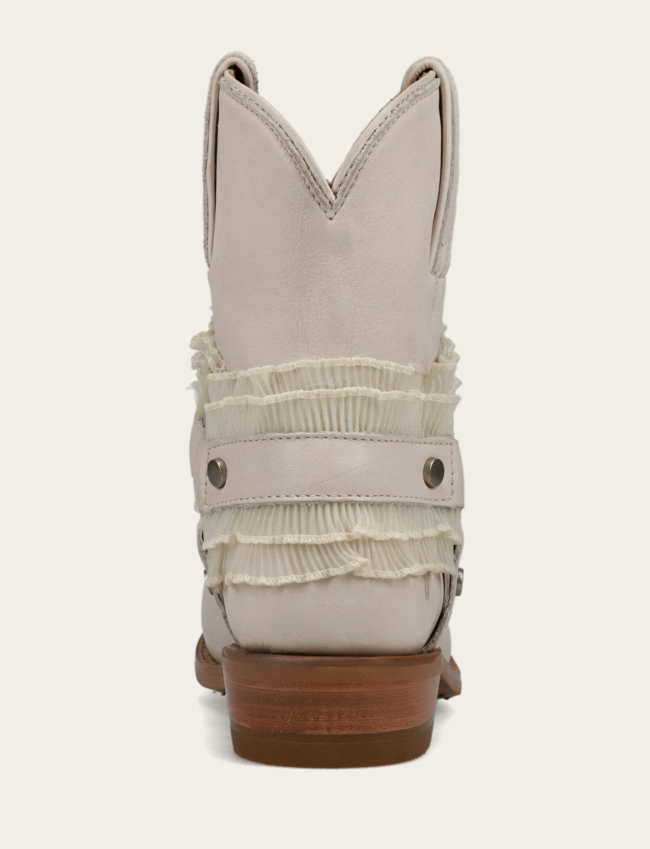 Frye Value | Women's Ivory Billy Harness Ruffle Boots