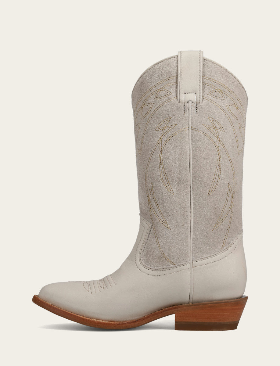 Frye Value | Ivory Billy Pull On Deco Stitch Boot