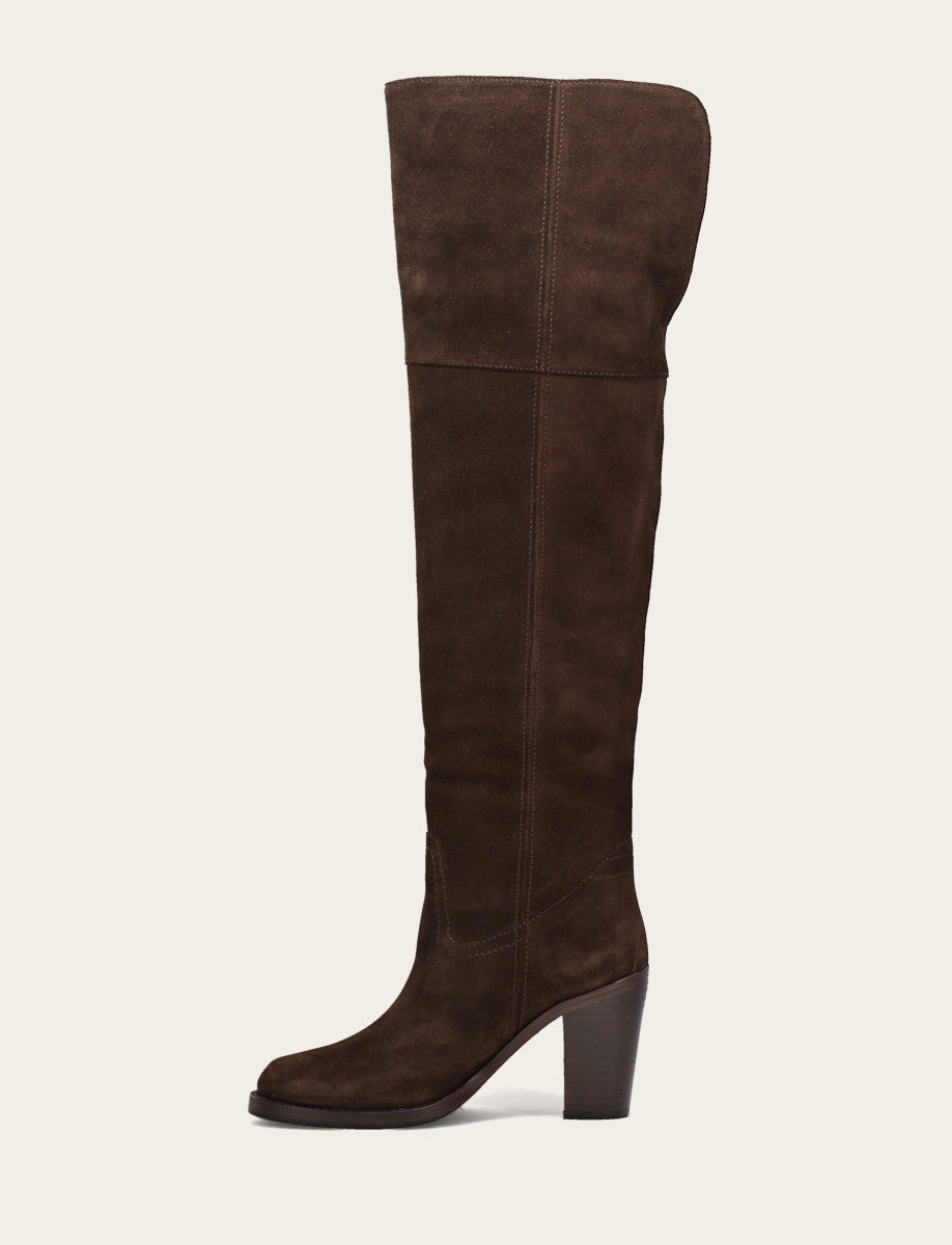 Frye Exclusive | Women's Dark Brown Corinne Over The Knee Boot