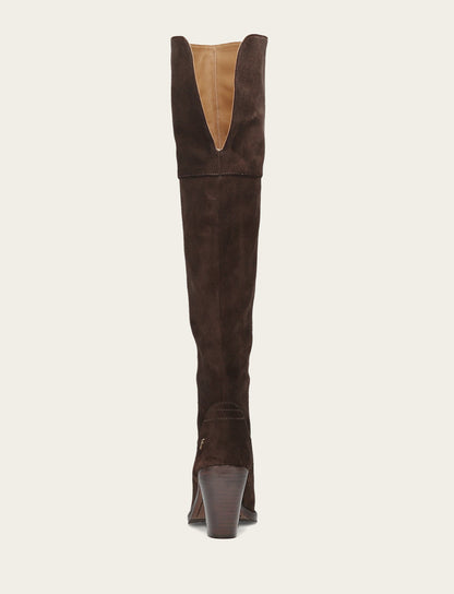 Frye Exclusive | Women's Dark Brown Corinne Over The Knee Boot